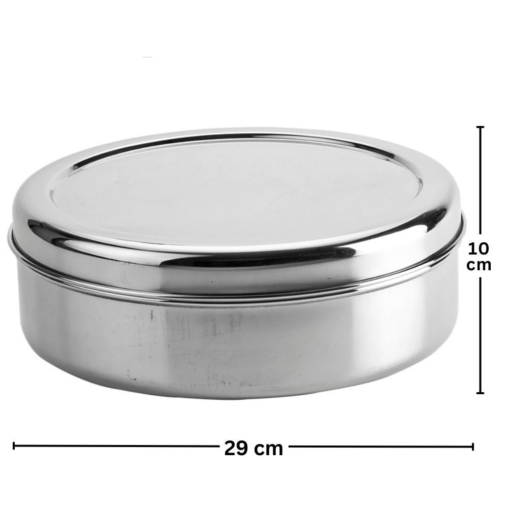 Bengani Stainless Steel 22 Gauge Papad Dabba | 1 Pc