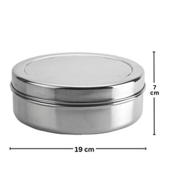 Bengani Stainless Steel 26 Gauge Puri Dabba | 1 Pc