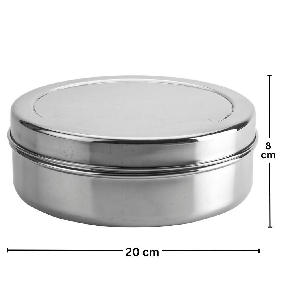 Bengani Stainless Steel 26 Gauge Puri Dabba | 1 Pc