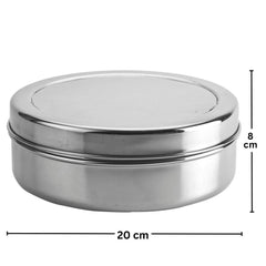 Bengani Stainless Steel 26 Gauge Puri Dabba | 1 Pc