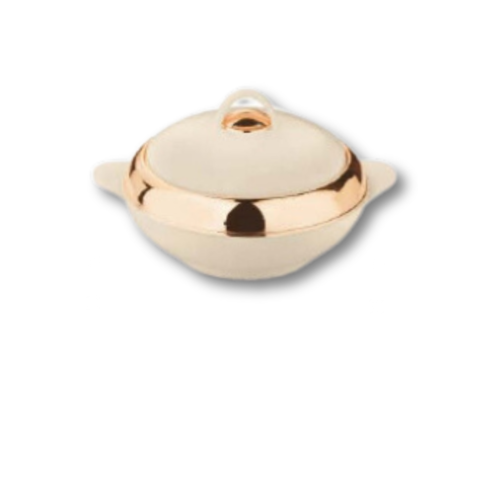 Asian Lotus Chrome Non Deluxe Insulated Casserole | Set of 3 Pcs