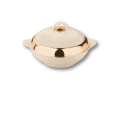 Asian Lotus Chrome Non Deluxe Insulated Casserole | Set of 3 Pcs