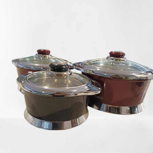 Cello Insulated Hotpot Monarch 3pcs Set | Black| Maroon|