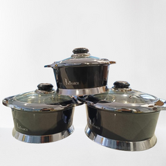 Cello Insulated Hotpot Monarch 3pcs Set | Black| Maroon|