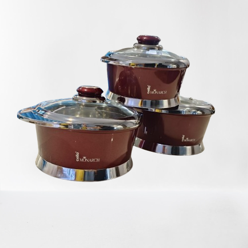Cello Insulated Hotpot Monarch 3pcs Set | Black| Maroon|