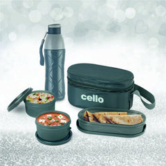 Cello Zest Gift Set – Insulated Tiffin Box with Bottle | Set of 2 Pcs