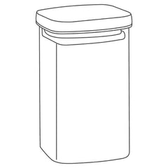 Borosil Classic Square 1400 ML Glass Jar | Transparent | 1 Pc