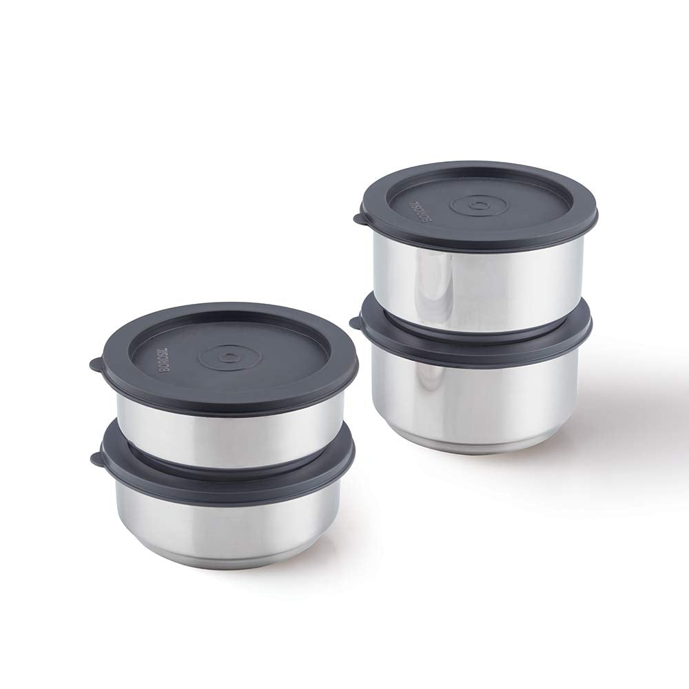Borosil Carryfresh 4 Containers Stainless Steel Insulated Lunch Box