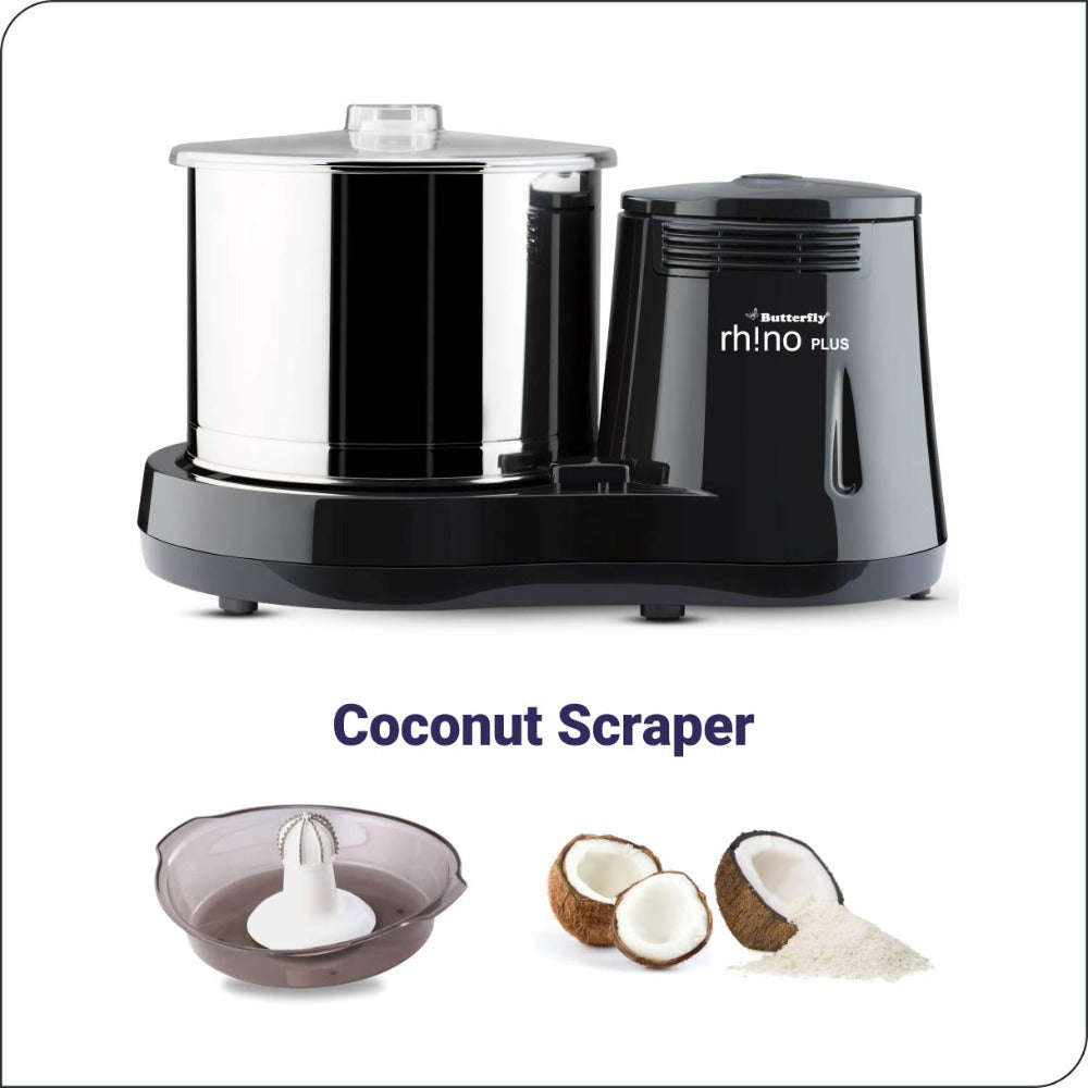 Butterfly Rhino Plus 150 Watts 2 Litre Wet Grinder | Grey